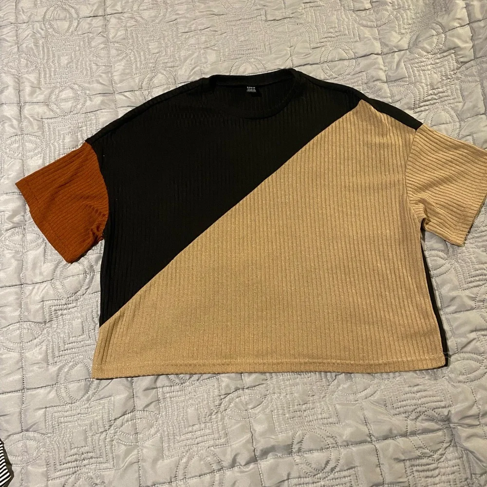 SHEIN color block blouse - Picture 1 of 3